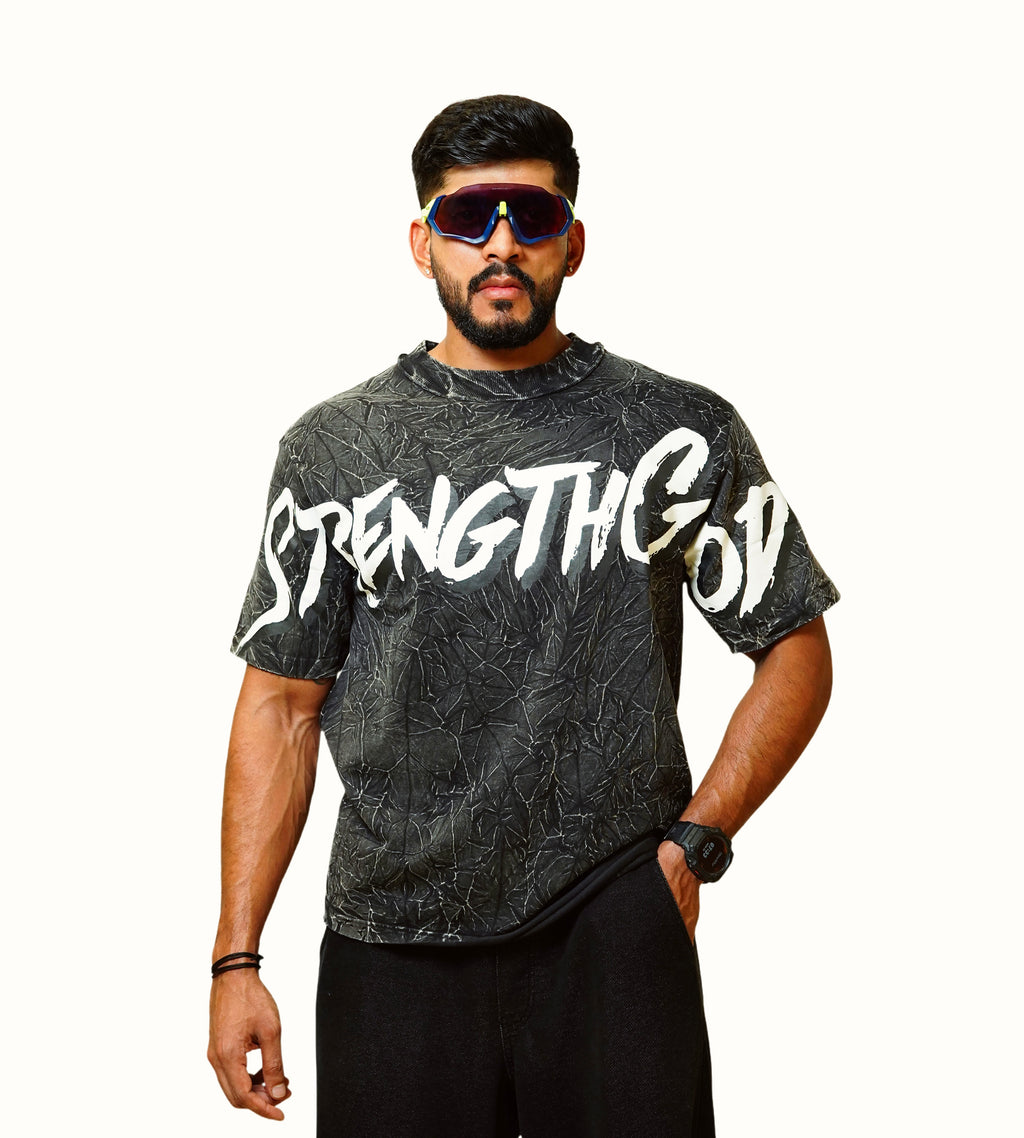 Big Logo Washed Hybrid Top