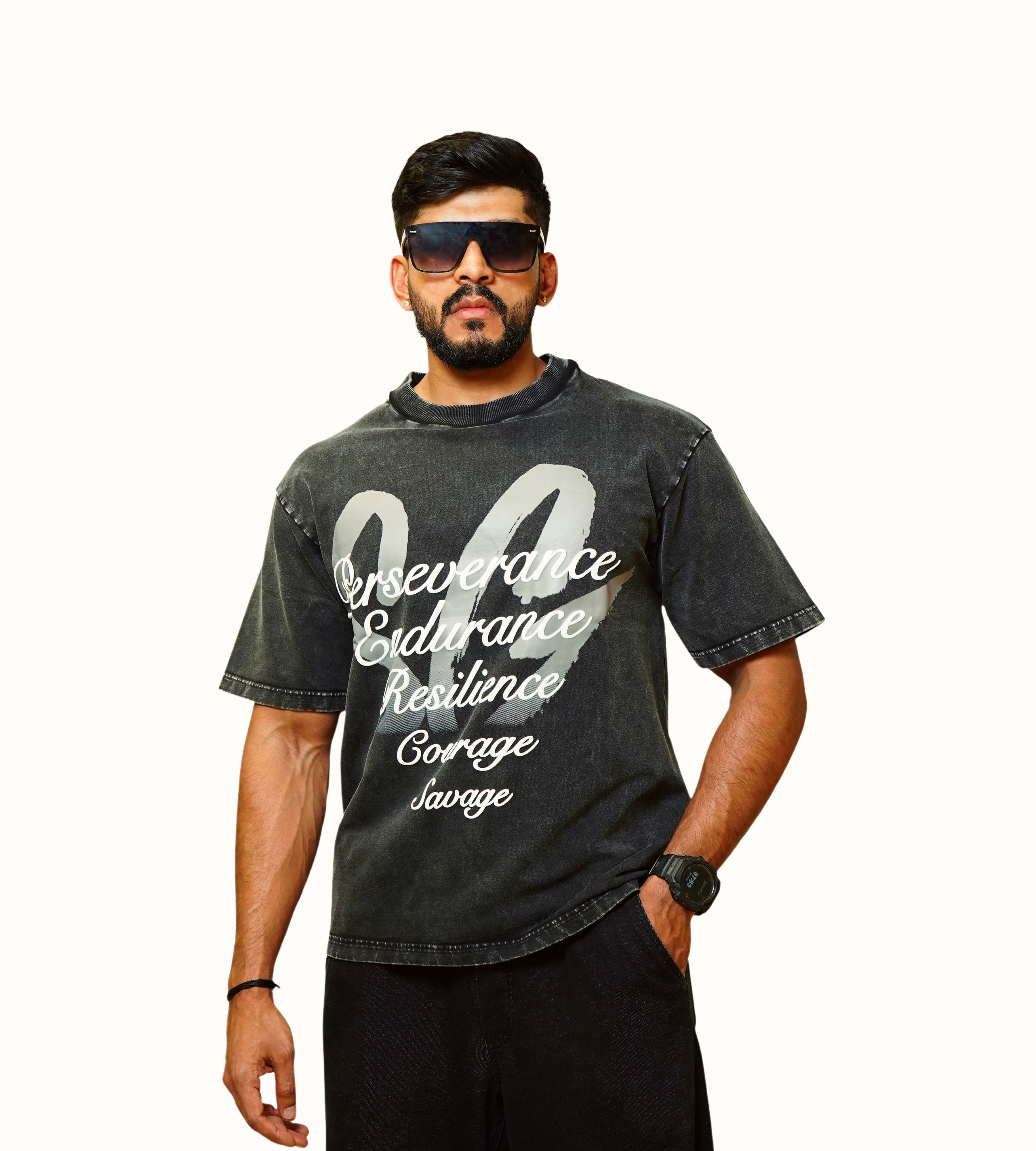 Signature Faded Hybrid Top